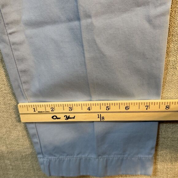 Brooks Brothers Milano Mens Chino Pants Straight Sky Blue Preppy 33x34 Pockets - Picture 8 of 11